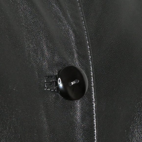 Piel & MODA Black Leather  Blazer / Jacket SIZE 40 - Picture 7 of 16